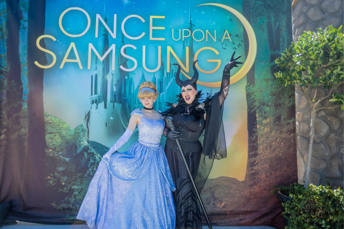 Once Upon a Time scenic background with characters next to each other