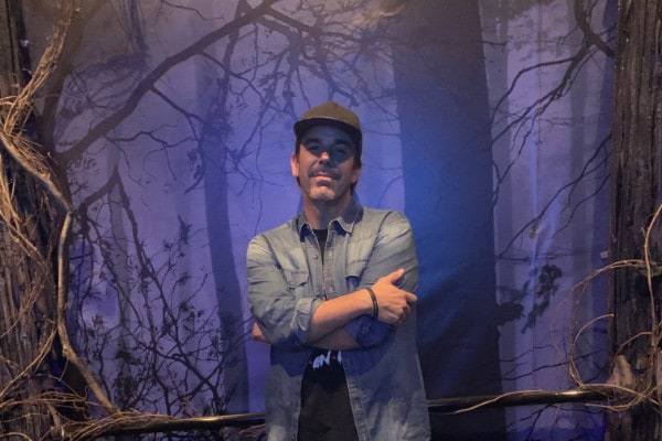 Man in haunted forest