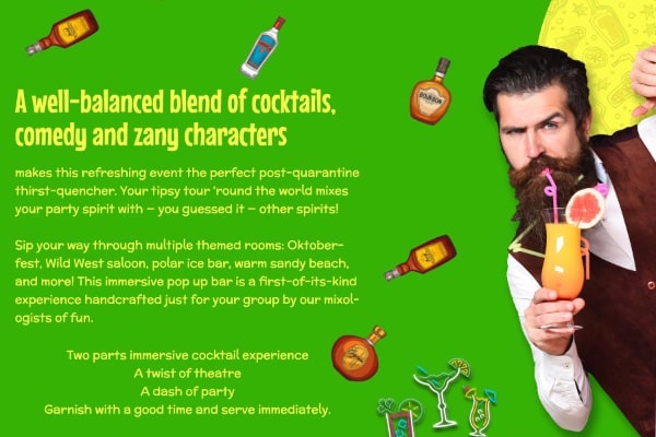 Man drinking cocktail